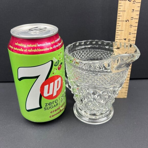 Anchor Hocking Wexford Glass Creamer Crystal Diamond Cut‎ Pattern - Picture 6 of 6